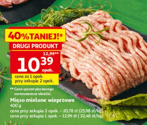 Mięso mielone wieprzowe promocja w Auchan