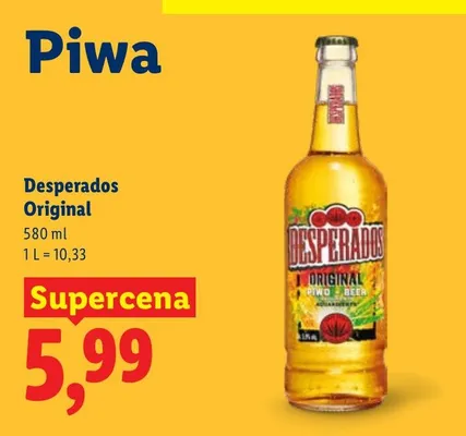 Piwo Desperados Original promocja w Lidl