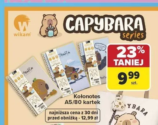 Kołonotes A5 Capybara Wikam promocja w Carrefour