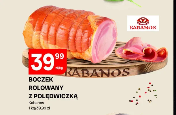 Boczek rolowany z polędwiczką Kabanos promocja w Chorten