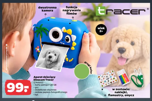 Aparat dziecięcy Dinocam Tracer promocja w Netto