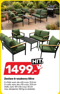 Zestaw ogrodowy 6-osobowy promocja w Bricomarche