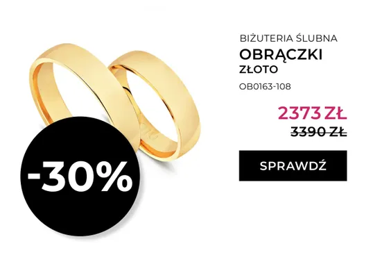 Obrączki ślubne złoto promocja w Briju