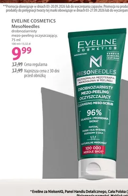 Drobnoziarnisty mezo-peeling oczyszczający MesoNeedles Eveline Cosmetics promocja w Hebe
