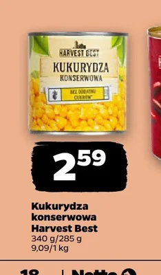 Kukurydza konserwowa Harvest Best promocja w Netto