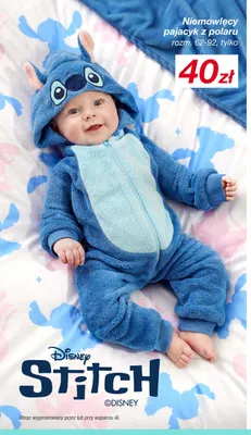 Niemowlęcy pajacyk z polaru Disney Stitch promocja w KiK
