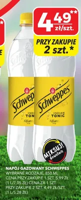 Napój gazowany Schweppes Indian Tonic promocja w Top Market