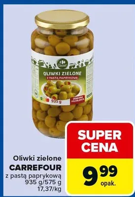 Oliwki zielone z pastą paprykową promocja w Carrefour Market