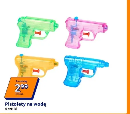 Pistolety na wodę promocja w Action