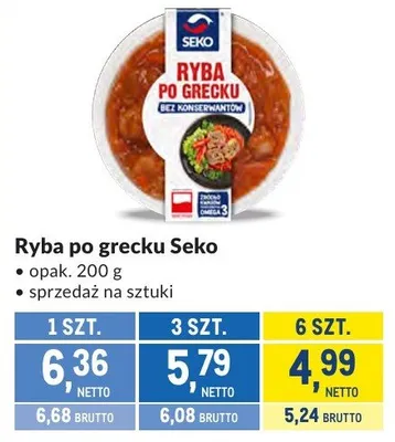 Ryba po grecku Seko promocja w Makro