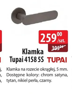 Klamka Tupai 4158 5S na rozecie okrągłej 5mm promocja w Dobre Dla Domu