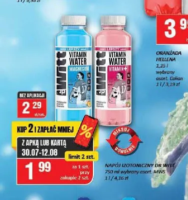 Napój izotoniczny Dr Witt Vitamin Water Magnesium promocja w Chorten