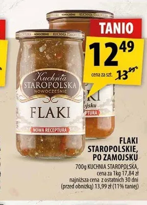 Flaki staropolskie Kuchnia Staropolska promocja w Arhelan