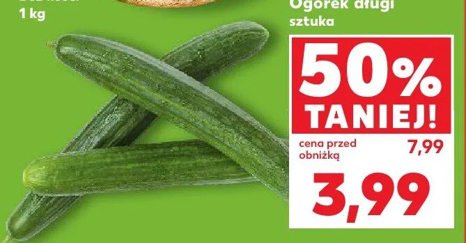 Ogórek długi  promocja w Kaufland
