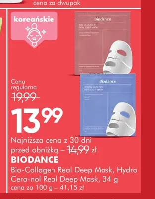 Maska do twarzy Biodance Bio-Collagen Real Deep Mask promocja w Super-Pharm