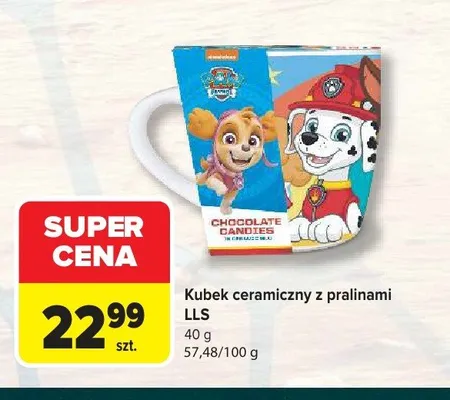 Kubek ceramiczny z pralinami LLS Paw Patrol promocja w Carrefour