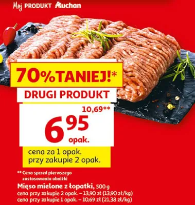 Mięso mielone z łopatki promocja w Auchan