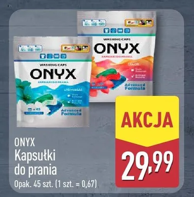 Kapsułki do prania Onyx promocja w Aldi