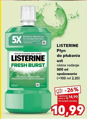 Płyn do płukania ust różne rodzaje promocja w Kaufland