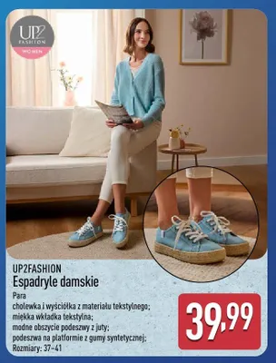 Espadryle damskie promocja w Aldi