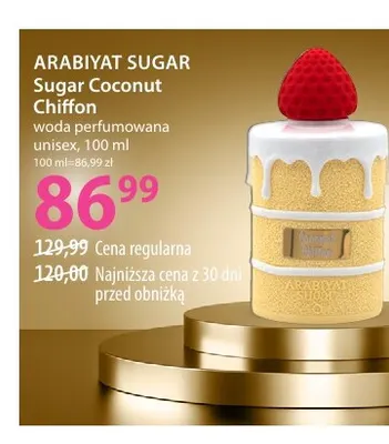 Woda perfumowana unisex Sugar Coconut Chiffon Arabiyat promocja w Hebe