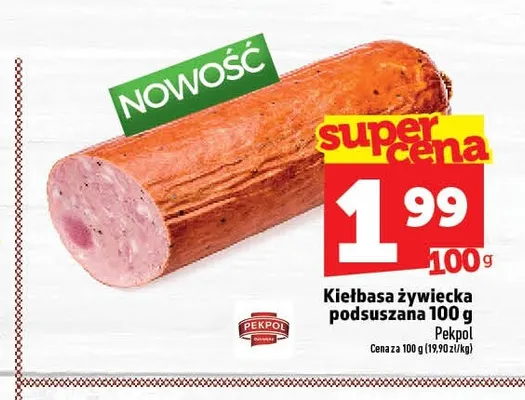 Kiełbasa żywiecka podsuszana Pekpol promocja w TOPAZ