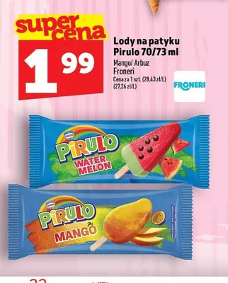 Lody na patyku Pirulo Watermelon promocja w TOPAZ
