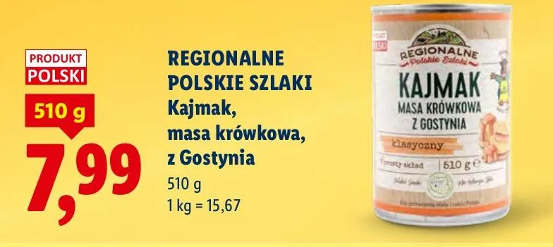 Kajmak, masa krówkowa, z Gostynia promocja w Lidl