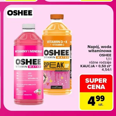 Napój woda witaminowa Oshee promocja w Carrefour Market