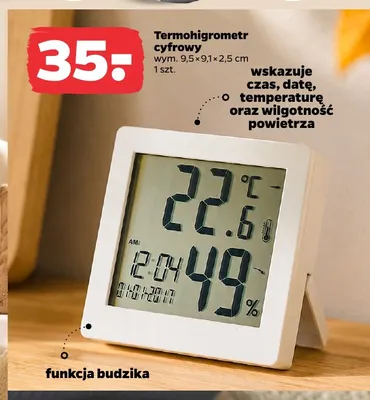 Termohigrometr cyfrowy promocja w Netto
