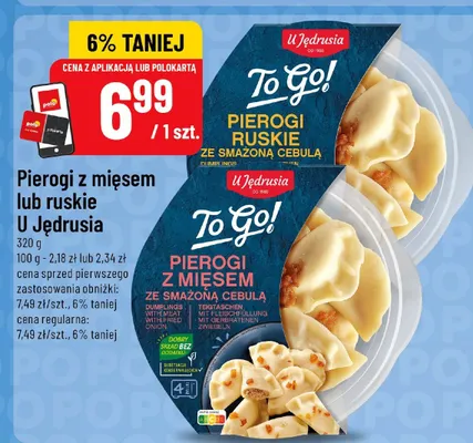 Pierogi ruskie ze smażoną cebulą U Jędrusia To Go! promocja w POLOmarket