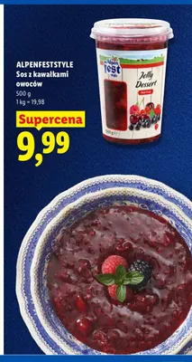 Sos z kawałkami owoców Alpenfest Style promocja w Lidl