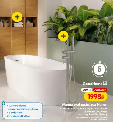 Wanna wolnostojąca Huron promocja w Castorama