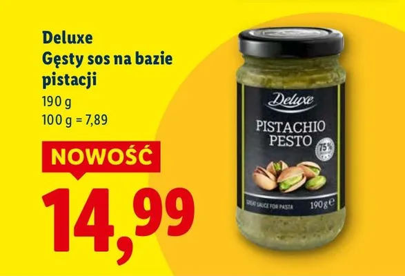 Gęsty sos na bazie pistacji promocja w Lidl