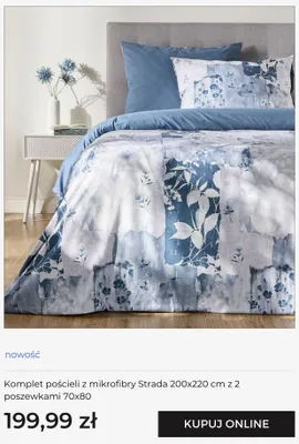 Komplet pościeli z mikrofibry Strada 200x220 cm z 2 poszewkami 70x80 home & you promocja w home&you
