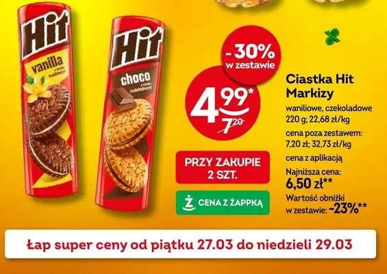 Ciastka Markizy waniliowe promocja w Żabka