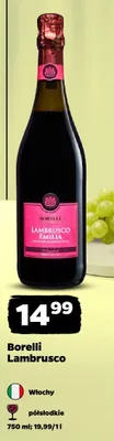 Wino musujące Borelli Lambrusco promocja w Netto