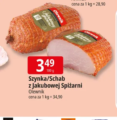 Szynka z Jakubowej Spiżarni Olewnik promocja w Leclerc