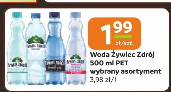 Woda Żywiec Zdrój 500ml PET promocja w Społem Częstochowa