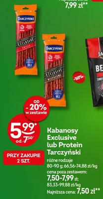 Kabanosy Exclusive różne rodzaje promocja w Żabka