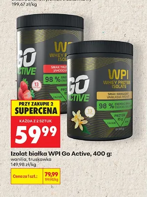 Izolat białka WPI Go Active truskawka promocja w Biedronka