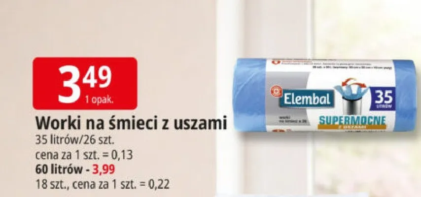 Worki na śmieci z uszami promocja w Leclerc