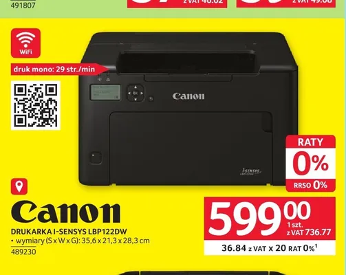 Drukarka Canon i-SENSYS LBP122dw promocja w Selgros