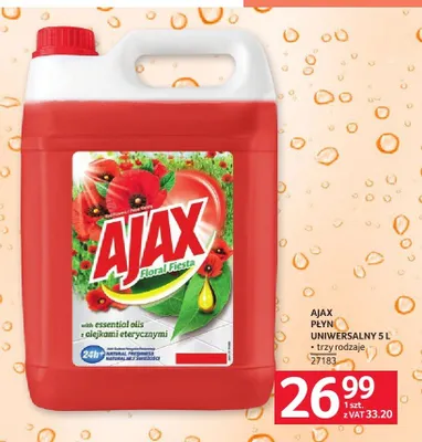 Płyn uniwersalny AJAX 5l promocja w Selgros