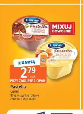 Pastella z suszonymi pomidorami Lisner promocja w Leclerc