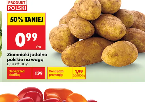 Ziemniaki jadalne polskie na wagę promocja w Biedronka