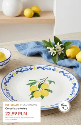 Talerz ceramiczny promocja w Sinsay