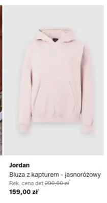 Bluza z kapturem Jordan jasnoróżowy promocja w Lounge by Zalando