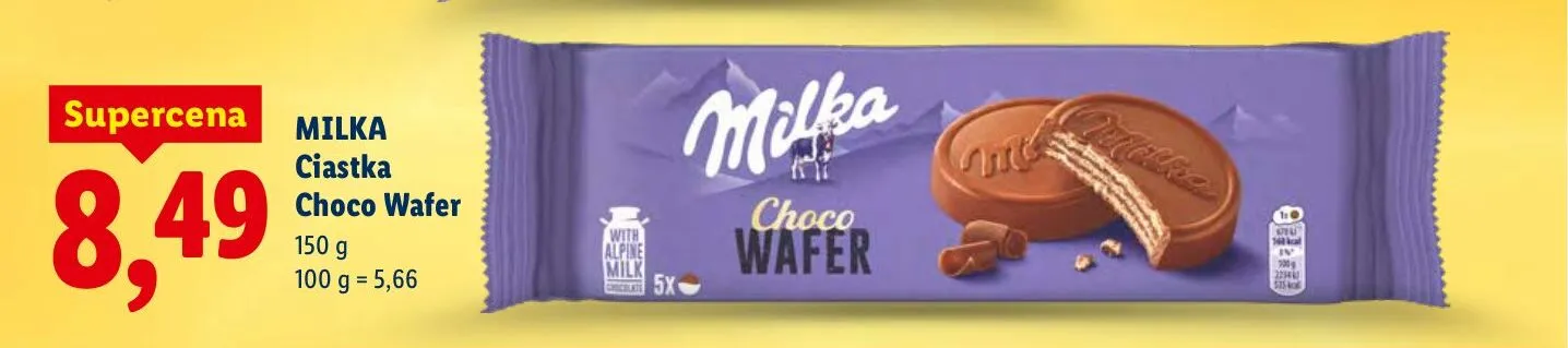 Ciastka Choco Wafer 150 g promocja w Lidl