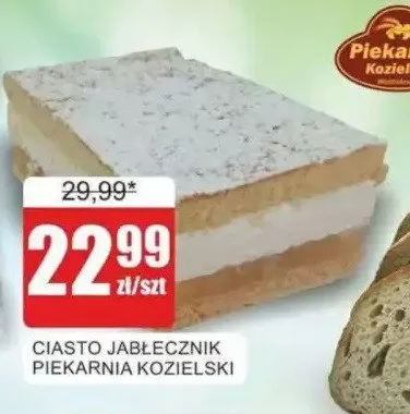 Ciasto jabłecznik Piekarnia Kozielski promocja w Bingo